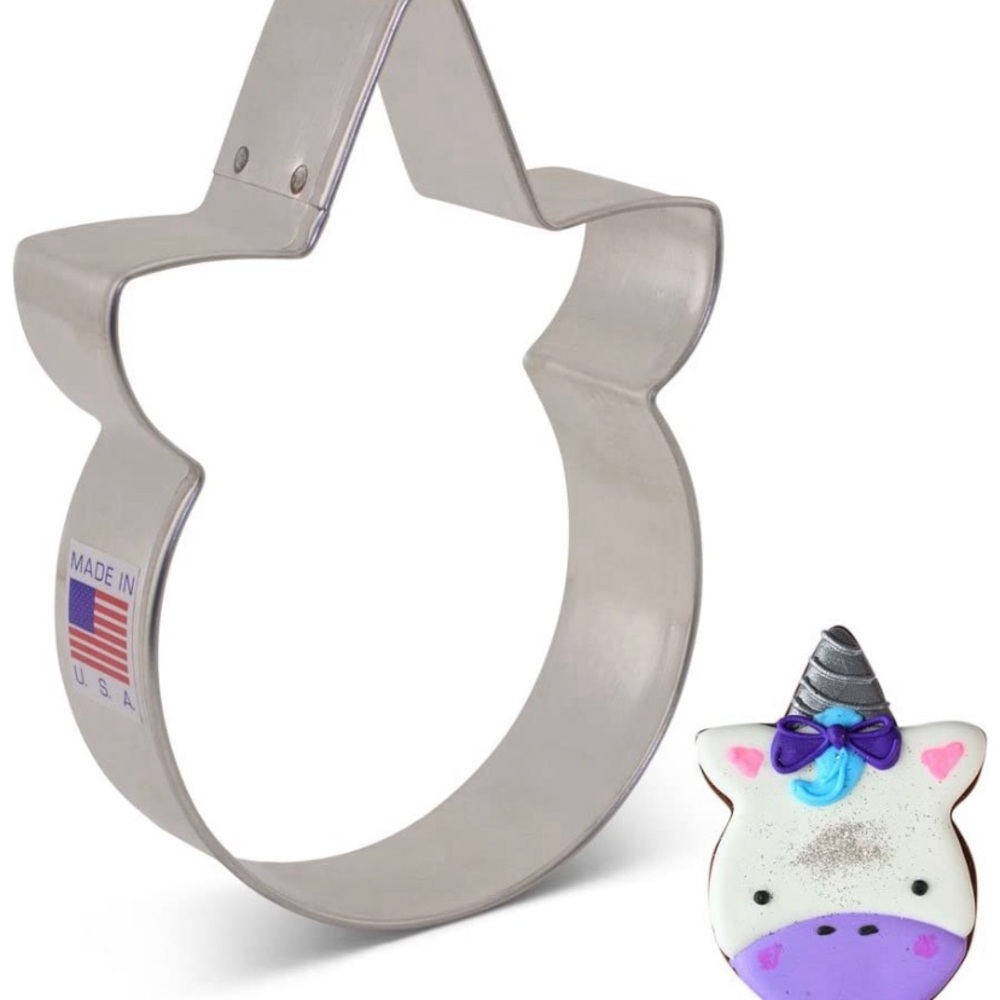 Cookie Cutters Unicorn Face Cookie Cutter, 4"